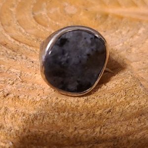 Silpada black and sterling silver ring